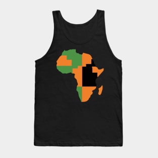 Africa Map, Kente Pattern Tank Top